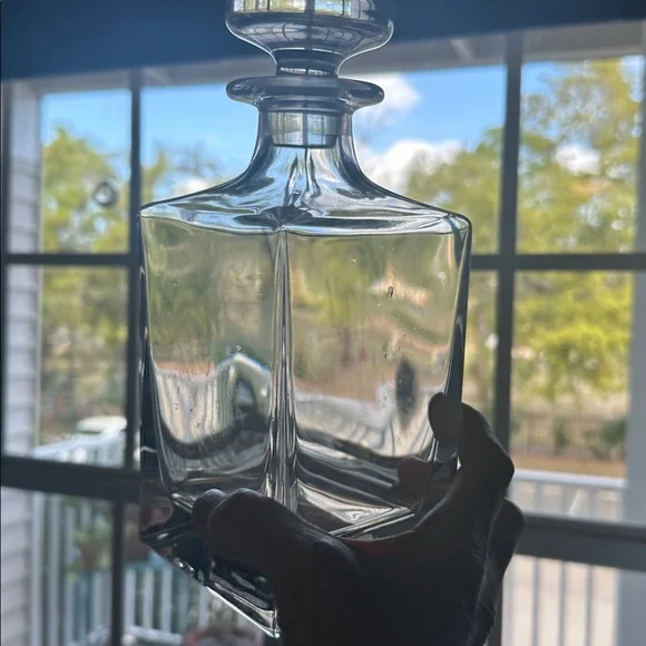 Vintage Heavy Clear Crystal Decanter - Picture 7 of 7